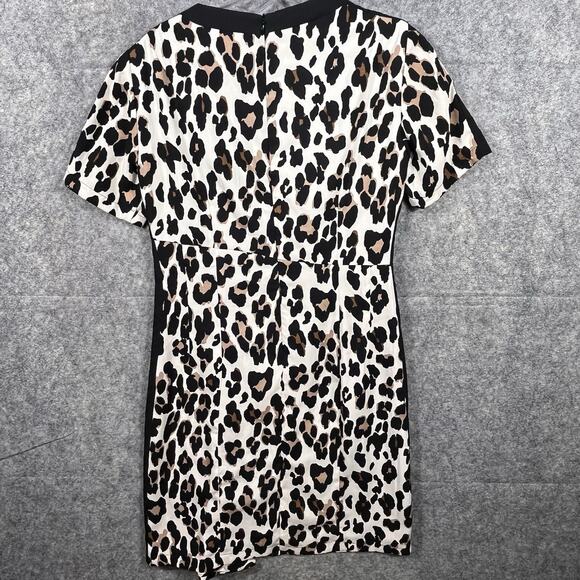 Nanette Lepore Women's Black Short Sleeve Wildlife Sheath Dress Size 2,‎ - Picture 8 of 11
